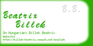 beatrix billek business card